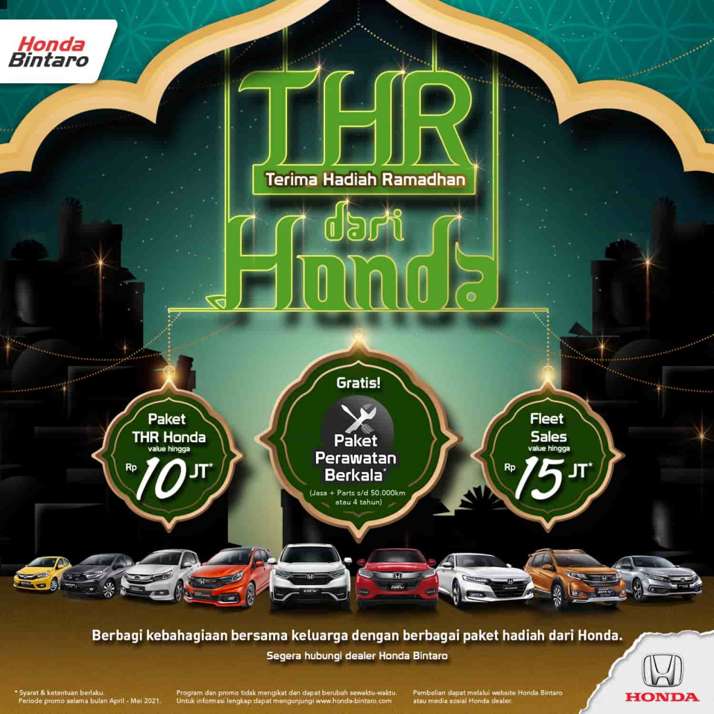 Promo THR Dari Honda | Program April - Mei 2021 - Honda Bintaro