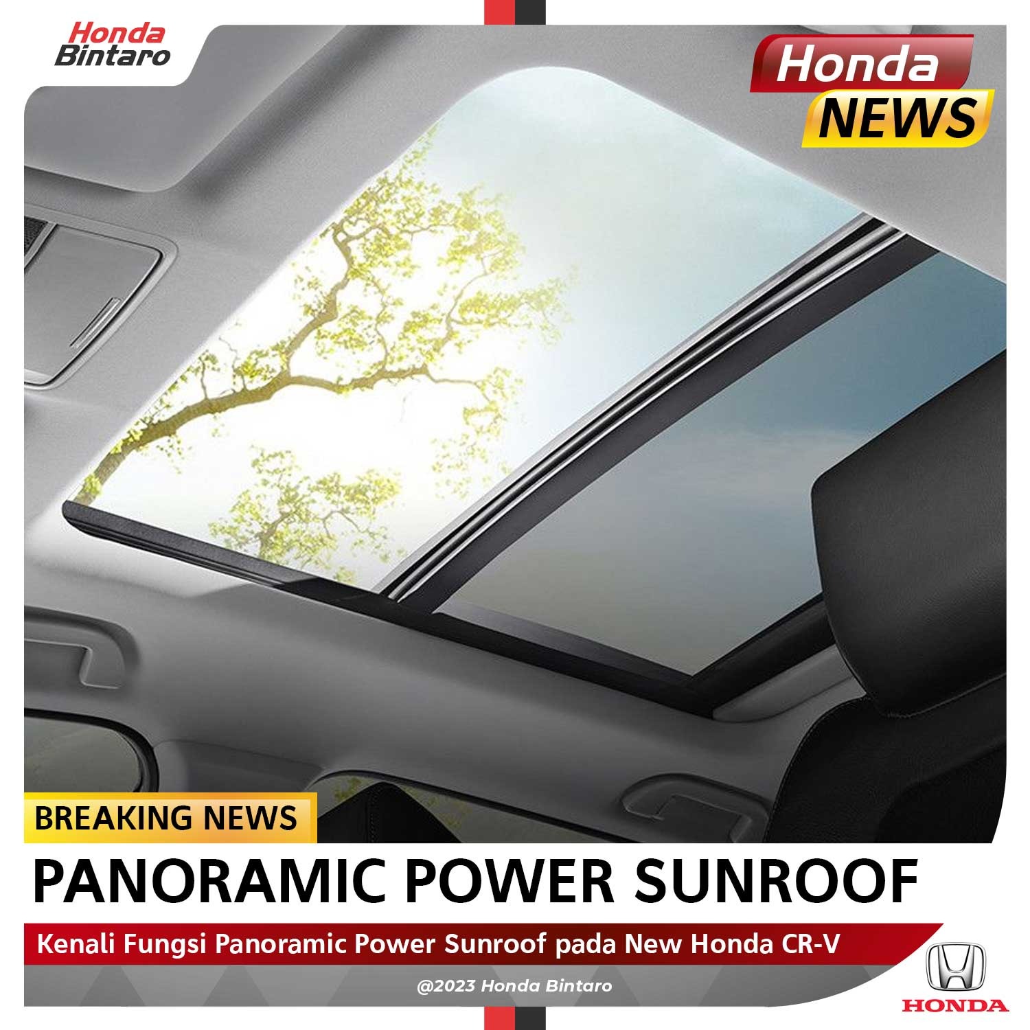 Kenali Fungsi Panoramic Power Sunroof pada New Honda CR-V