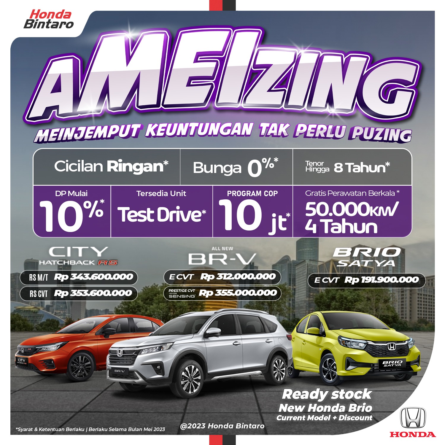 Penawaran Amaizing – Promo Mobil Honda Mei 2023