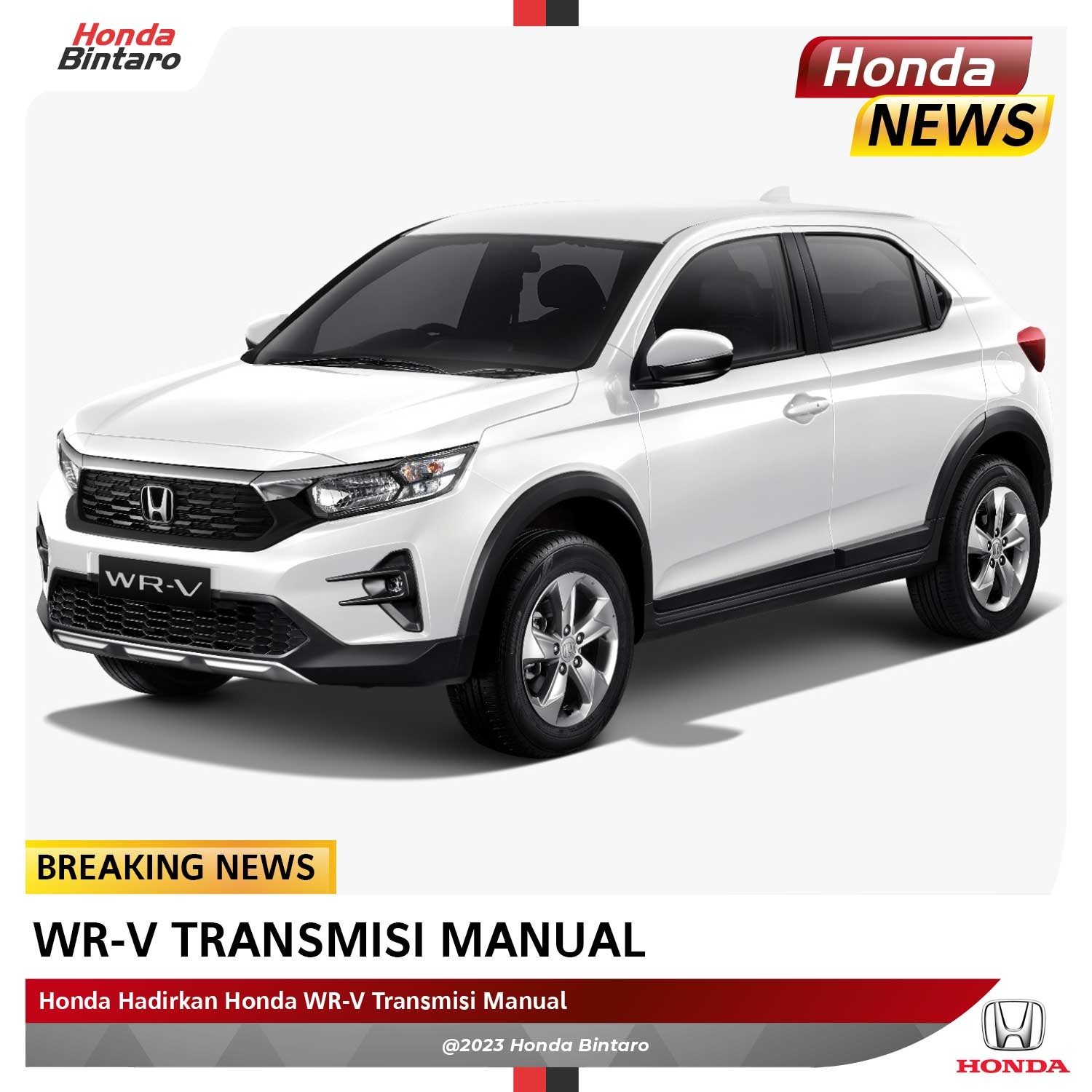 Honda Hadirkan Honda WR-V Transmisi Manual