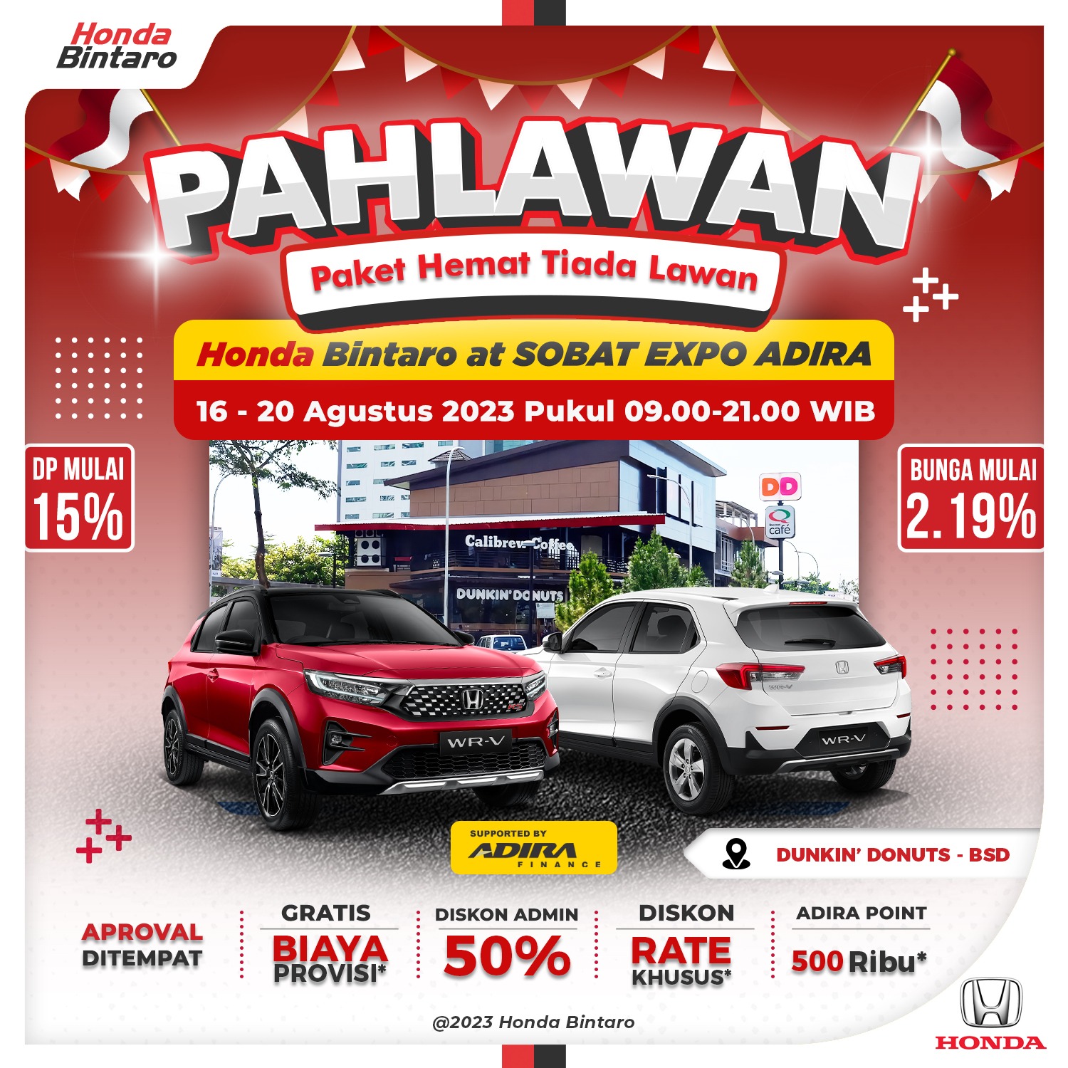 Kabar Gembira, Honda Bintaro at SOBAT EXPO ADIRA! Honda Bintaro