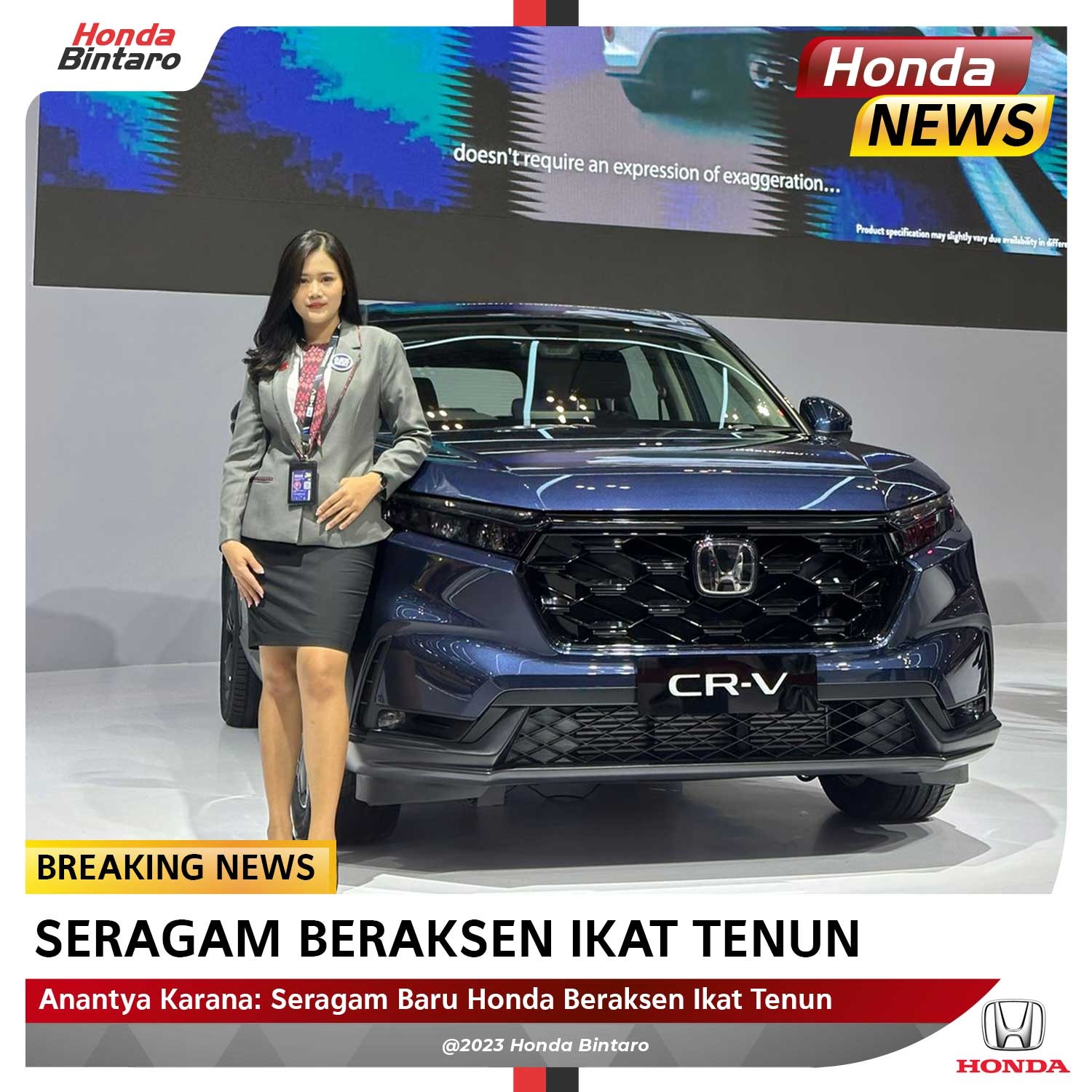 Seragam-honda Anantya Karana: Seragam Baru Honda Beraksen Ikat Tenun