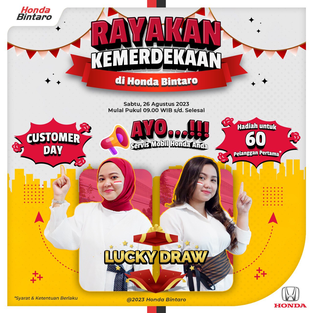 customerday Rayakan Kemerdekaan di Honda Bintaro