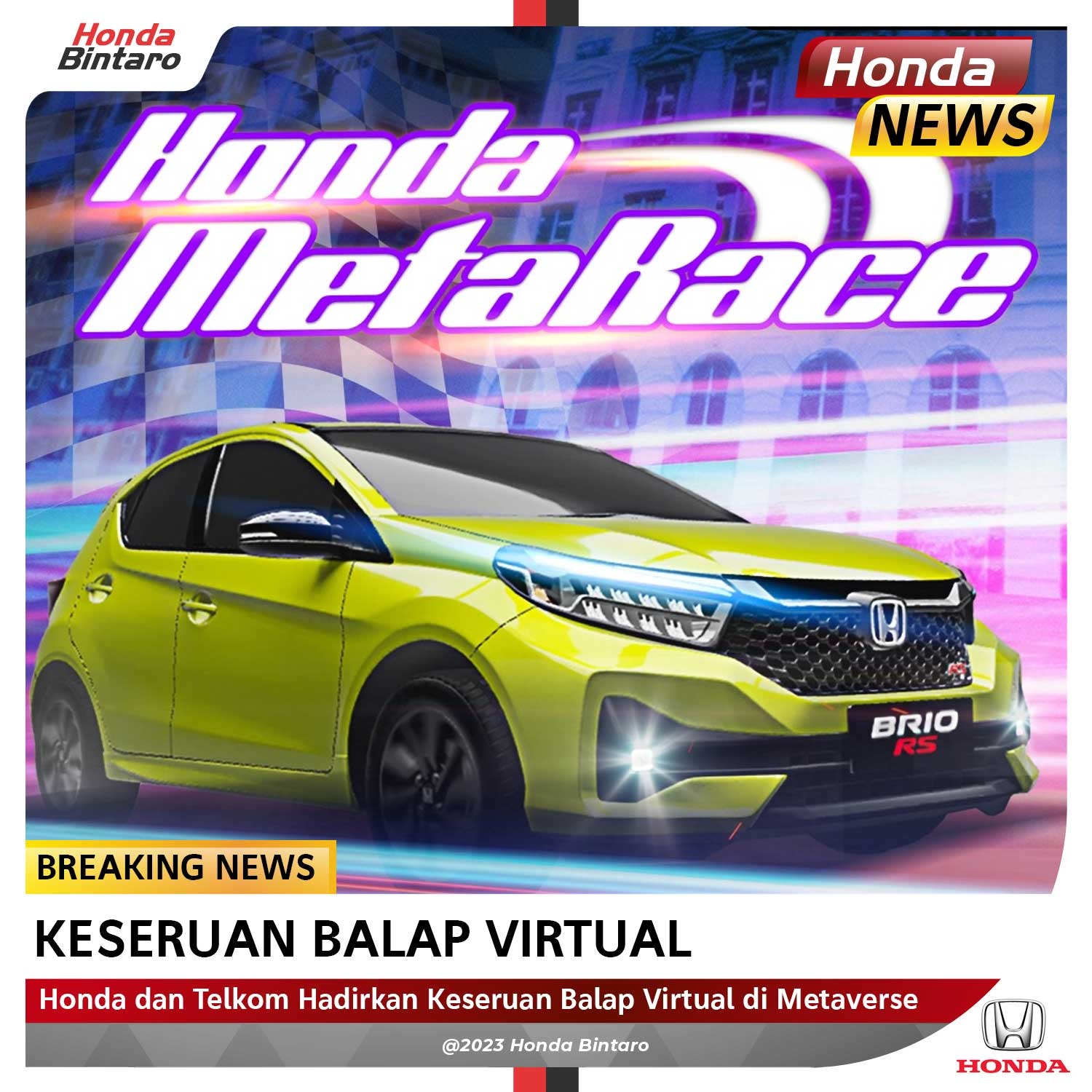 Metaverse Honda dan Telkom Hadirkan Keseruan Balap Virtual di Metaverse