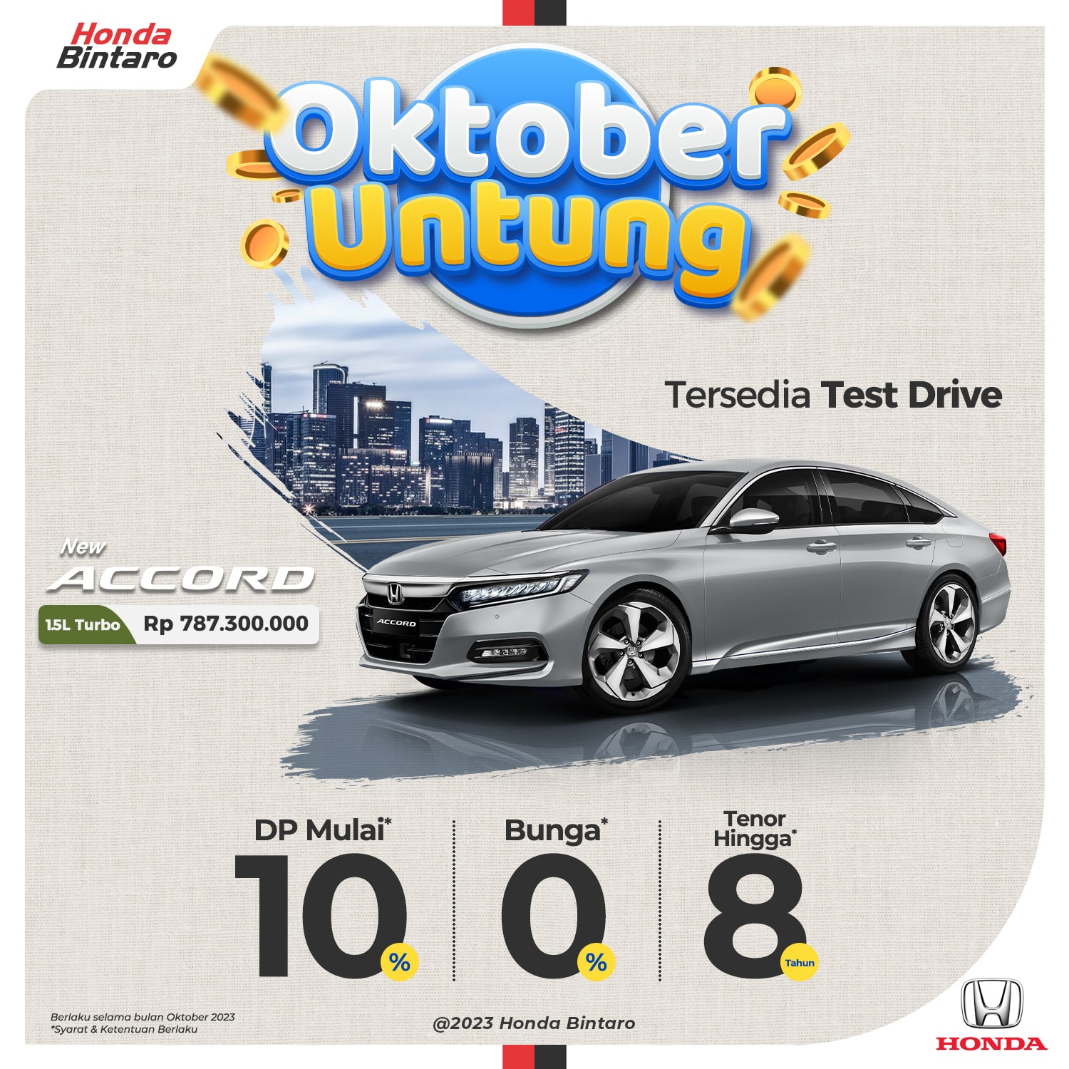 Oktober Untung Pilih Honda Accord