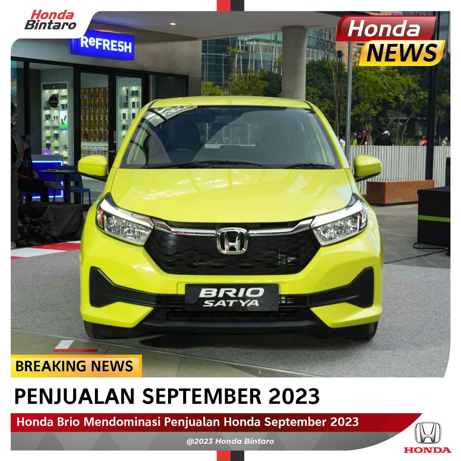 Honda-Brio-2023 Honda Brio Mendominasi Penjualan Honda September 2023
