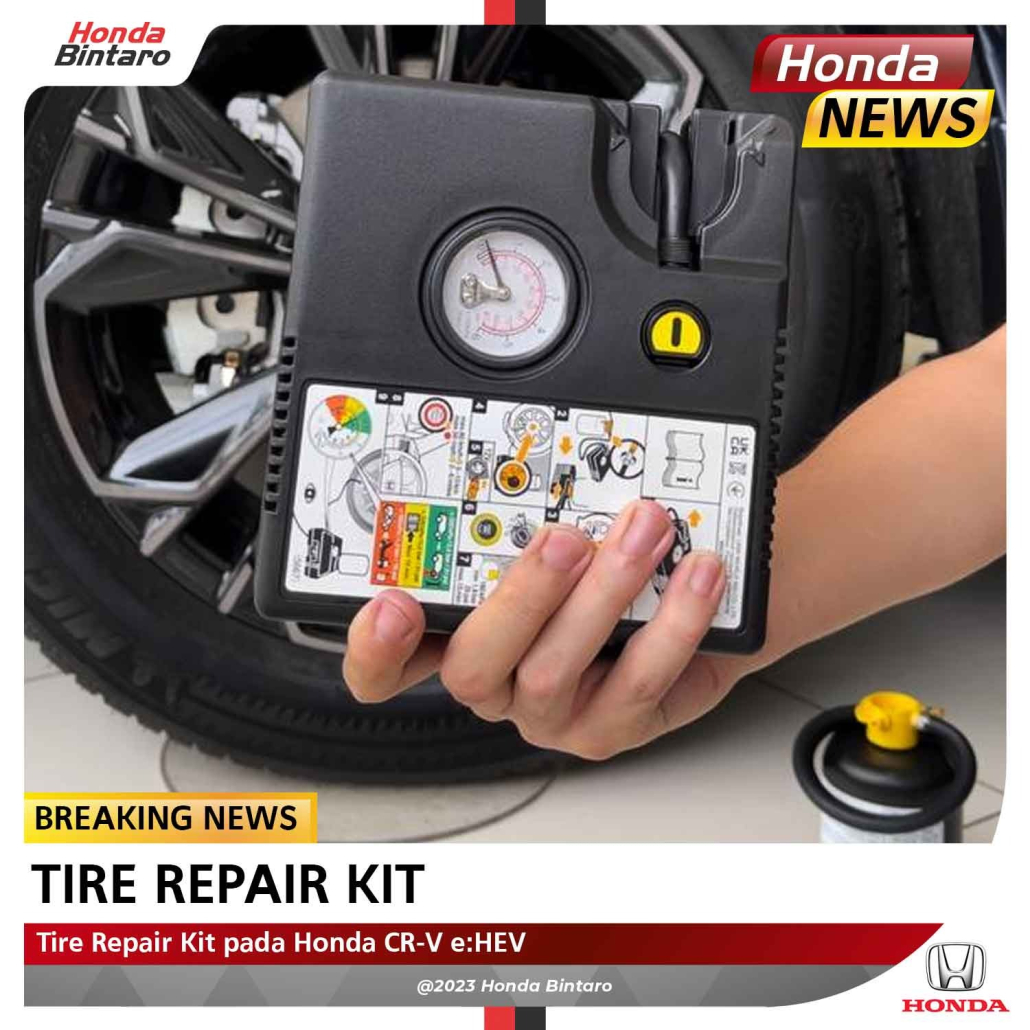 Tire Repair Kit pada Honda CRV eHEV Honda Bintaro