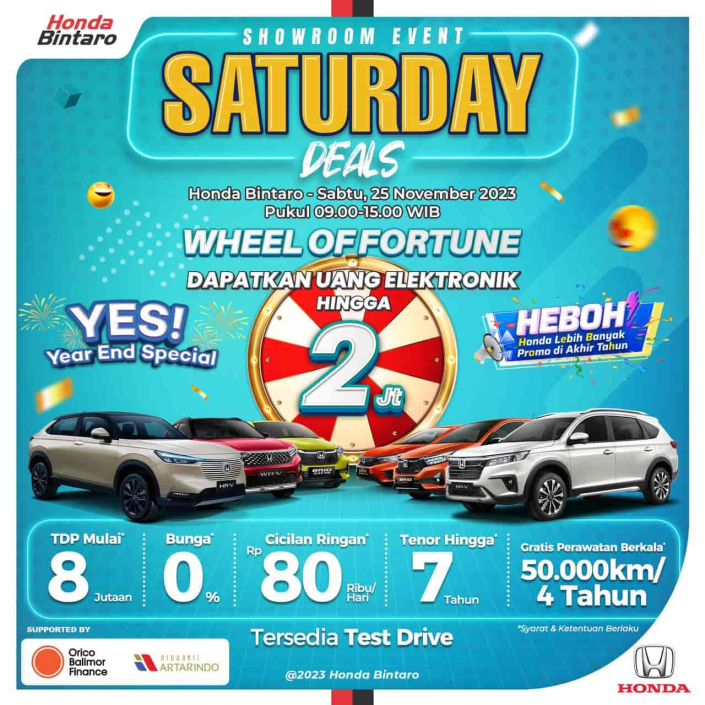Saturday Deals Honda Bintaro - 25 November 2023