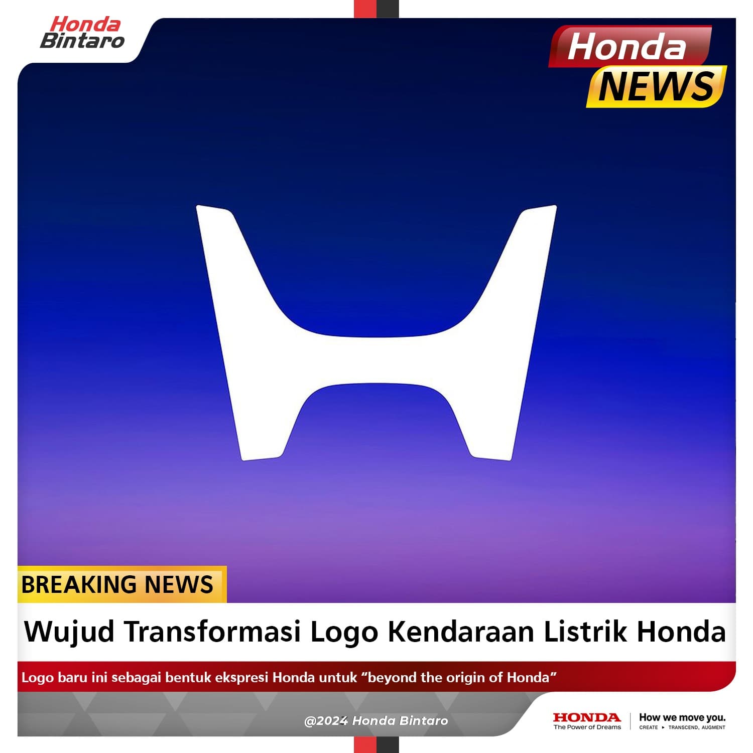 Wujud Transformasi Logo Kendaraan Listrik Honda