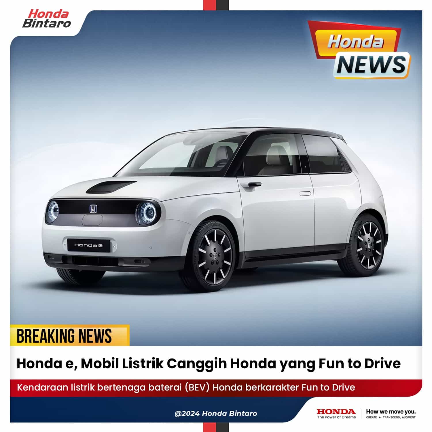 Honda e, Mobil Listrik Canggih Honda yang Fun to Drive