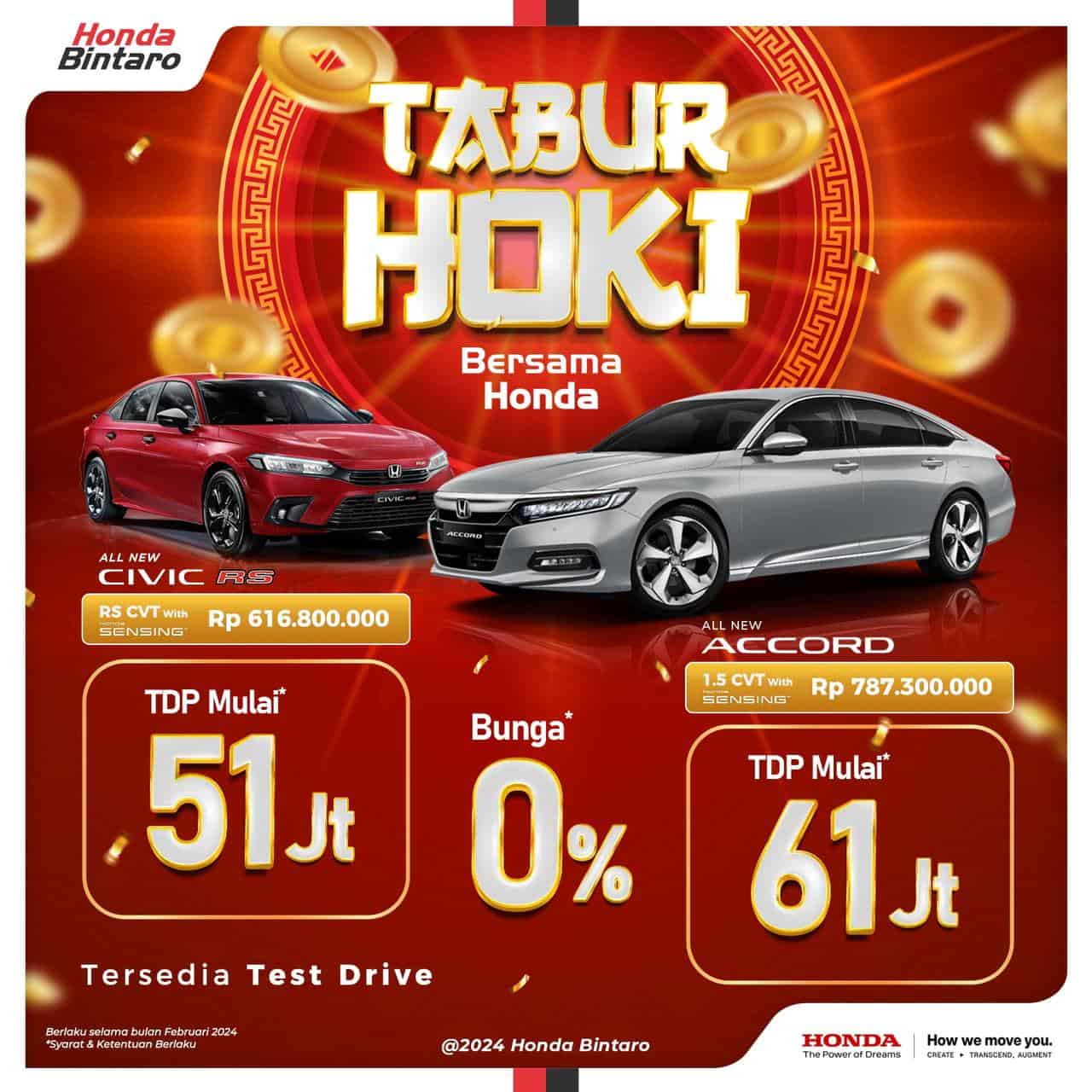 Promo Februari Honda Accord Civic