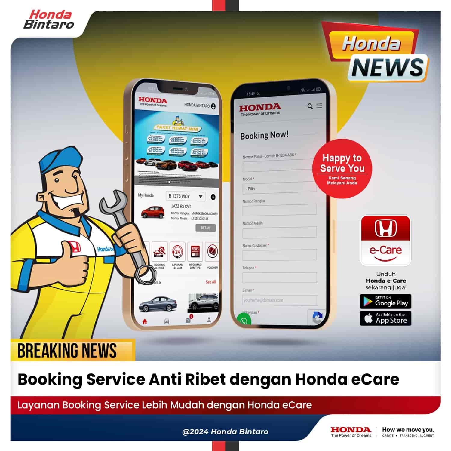 Booking Service Anti Ribet dengan Honda e-Care Booking Service Anti Ribet dengan Honda e-Care