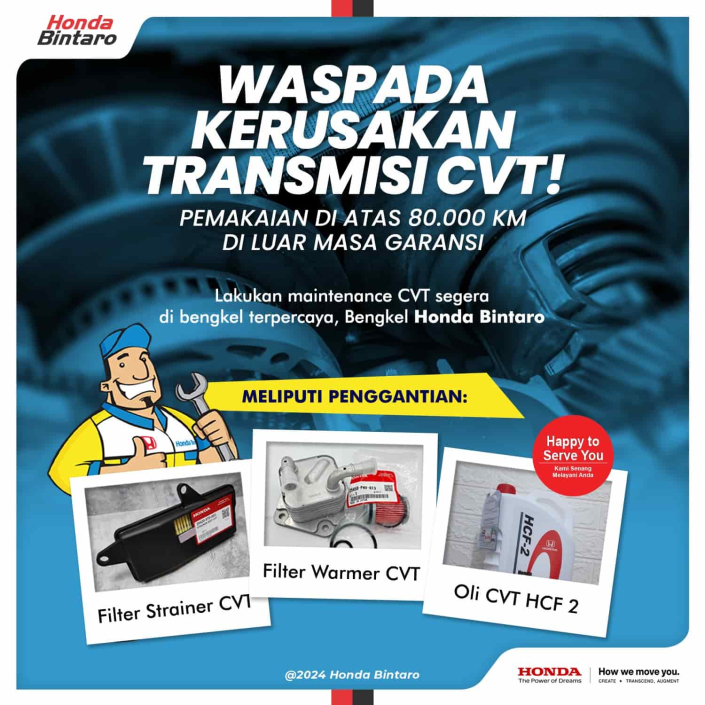 Maintenance Transmisi CVT Mobil Honda