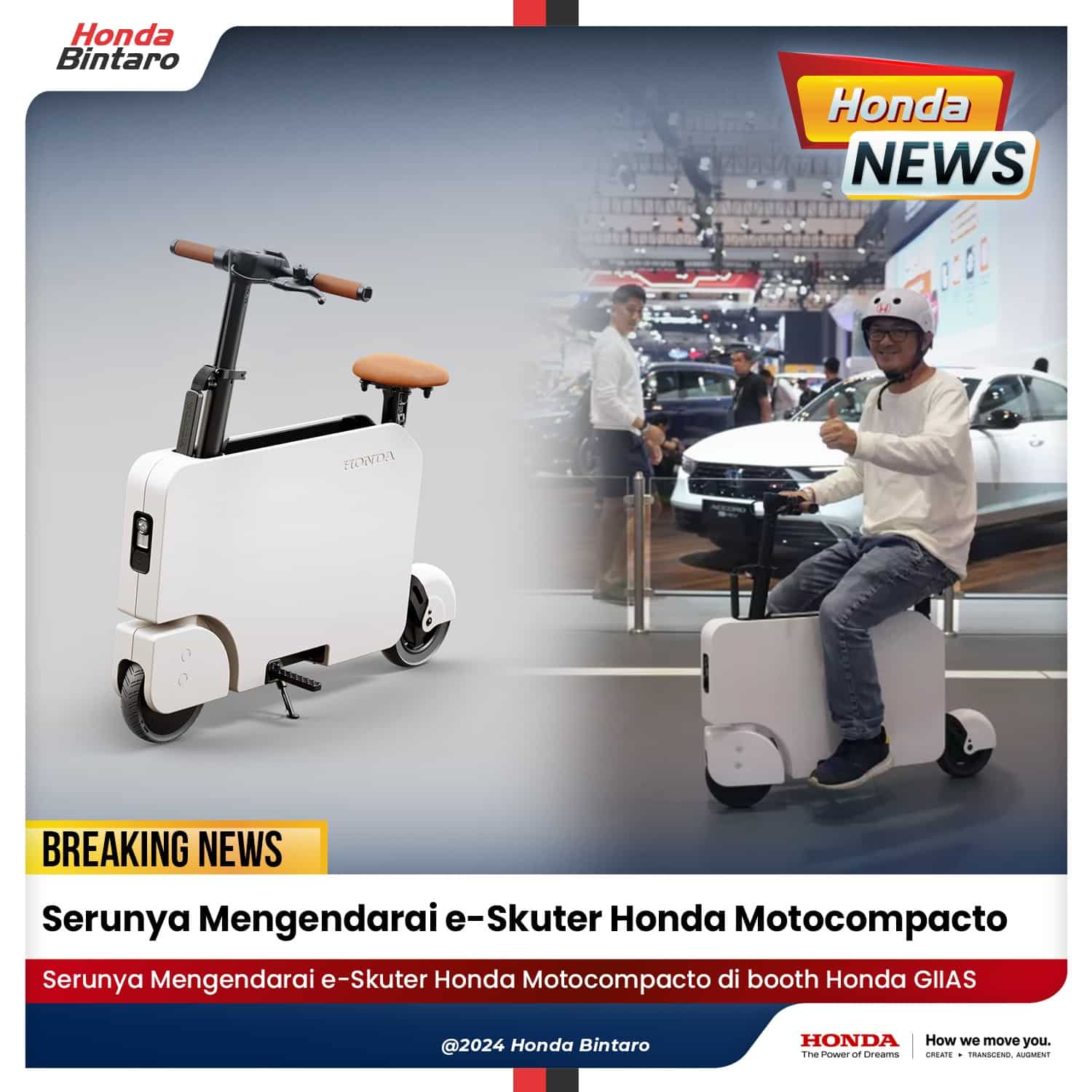 Serunya Mengendarai e-Skuter Honda Motocompacto