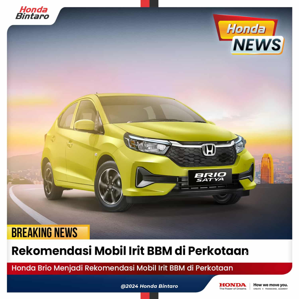Rekomendasi Mobil Irit BBM di Wilayah Perkotaan - Honda Bintaro