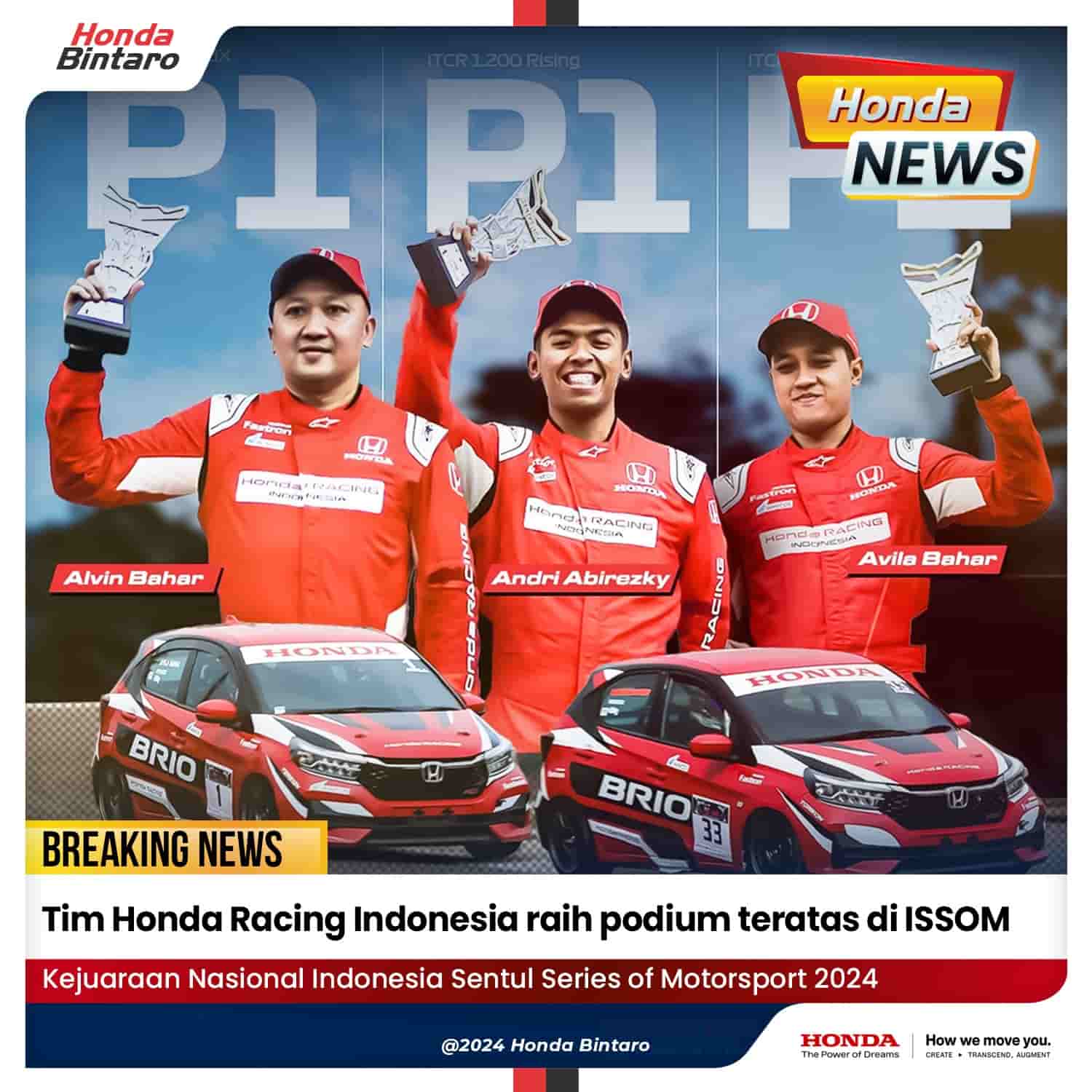 Tim Honda Racing Indonesia raih podium teratas di ISSOM Tim Honda Racing Indonesia raih podium teratas di ISSOM