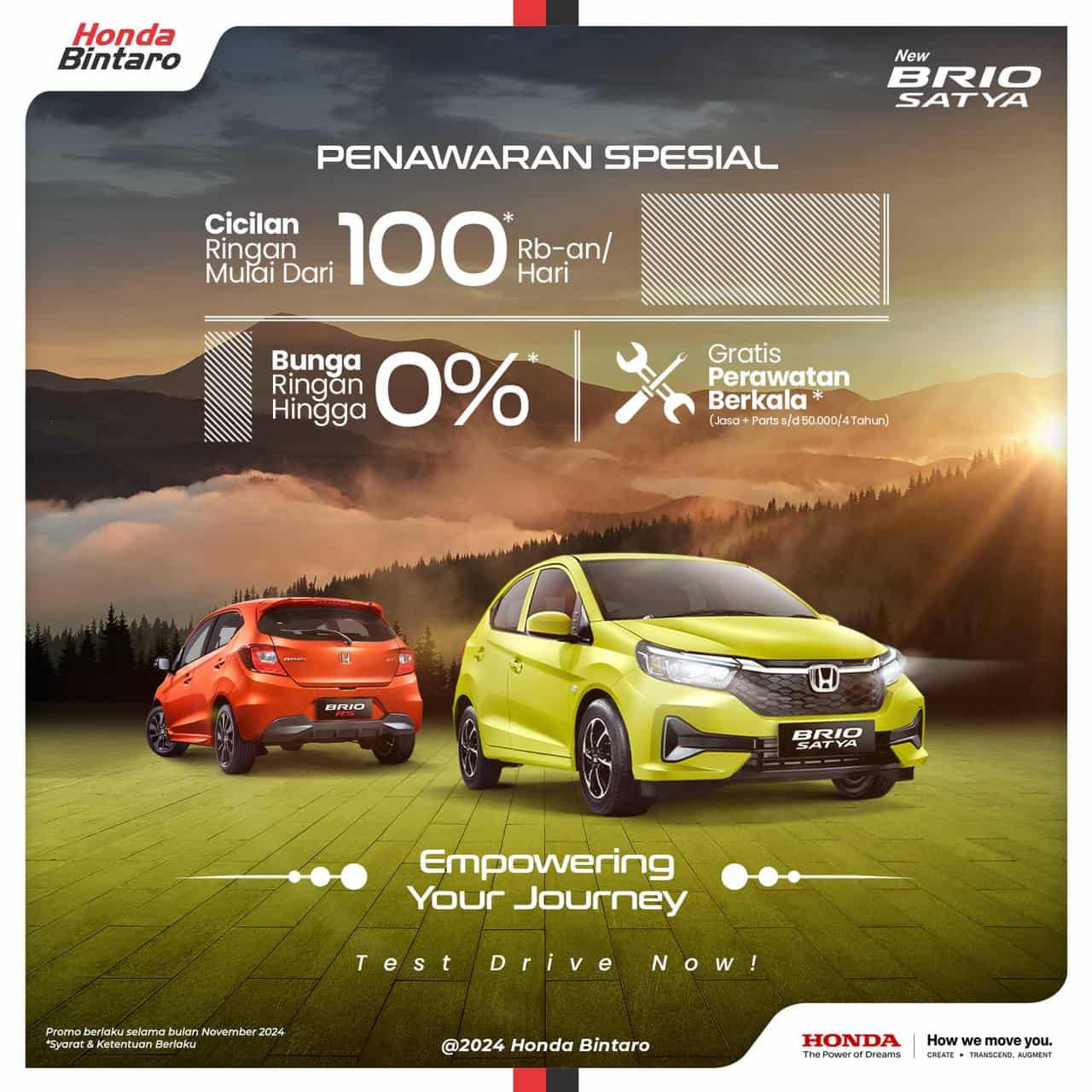 Promo Honda Brio November 2024