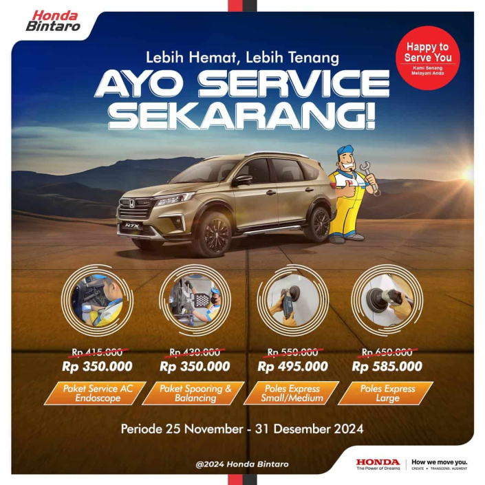 Lebih Hemat, Lebih Tenang. Ayo Service Sekarang!