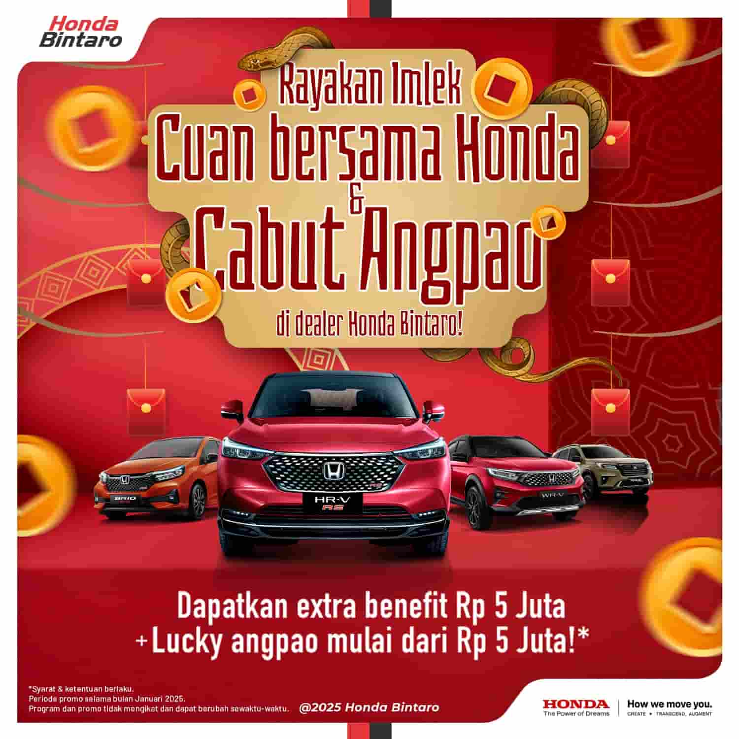 Rayakan Imlek Cuan Bersama Mobil Honda