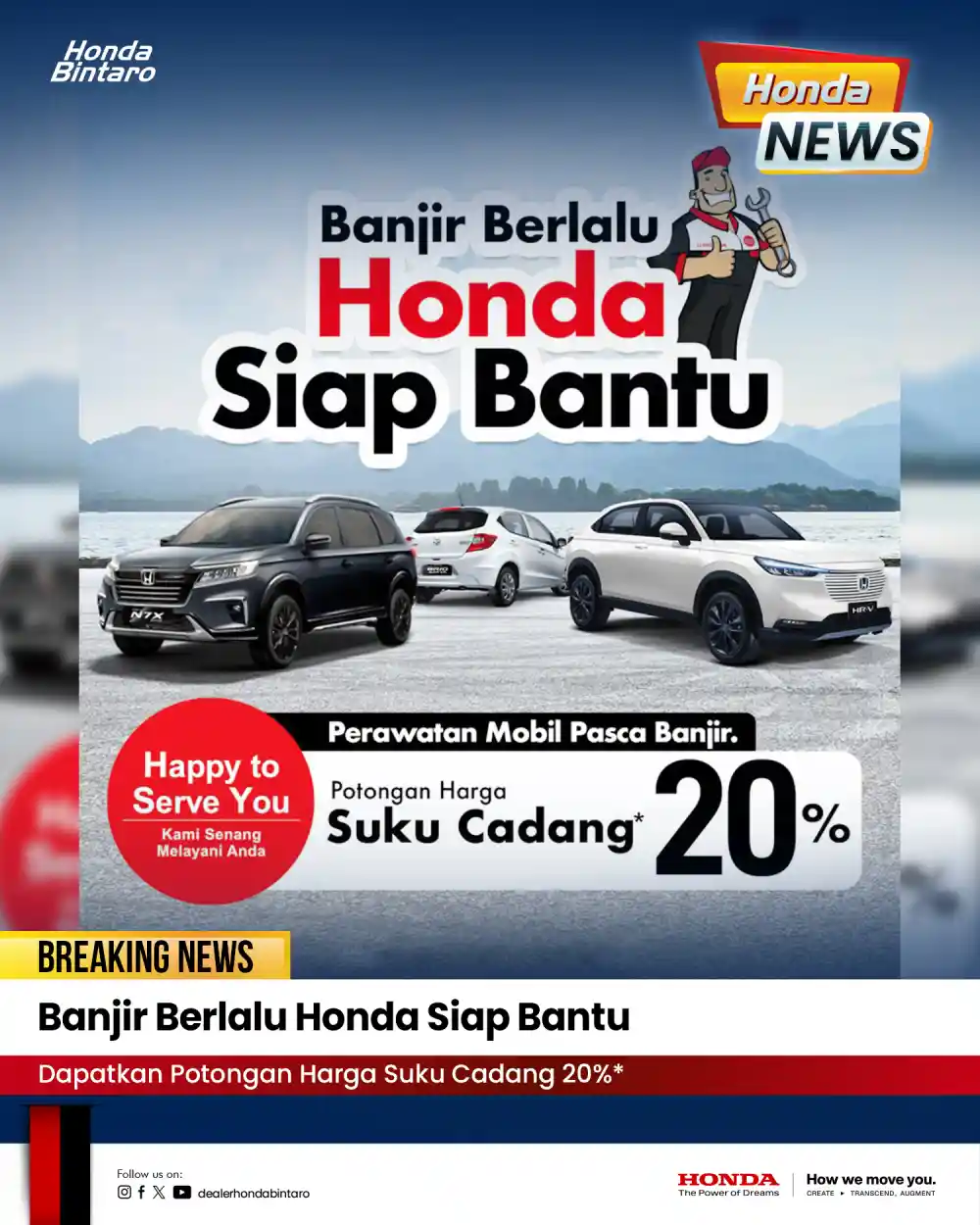 Banjir Berlalu Honda Siap Bantu