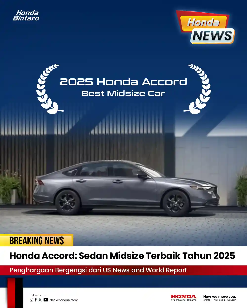 Honda Accord Sedan Midsize Terbaik Tahun 2025