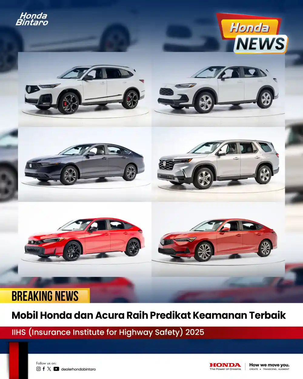 Mobil Honda dan Acura Raih Predikat Keamanan Terbaik Mobil Honda dan Acura Raih Predikat Keamanan Terbaik