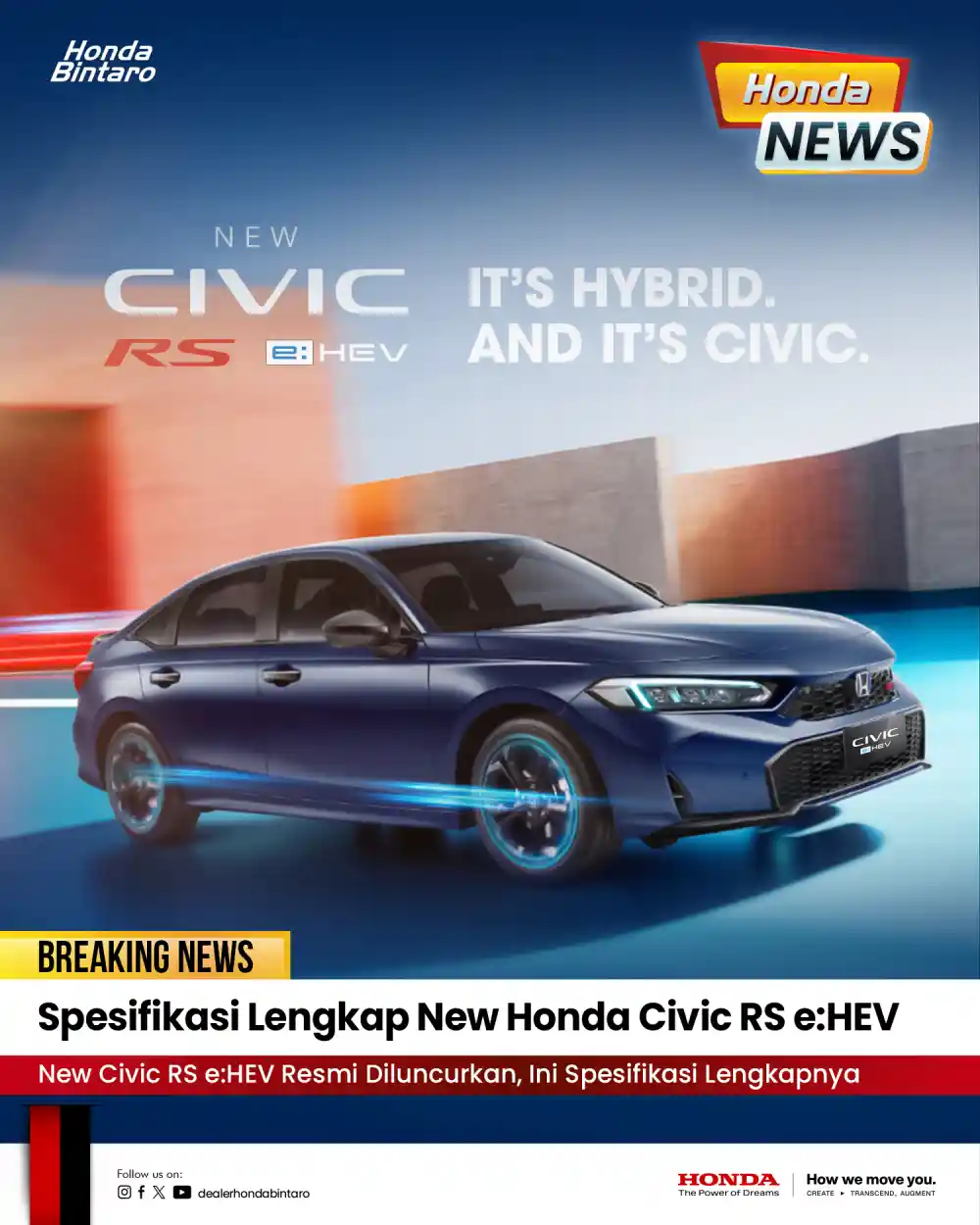 Spesifikasi Lengkap New Honda Civic RS e:HEV