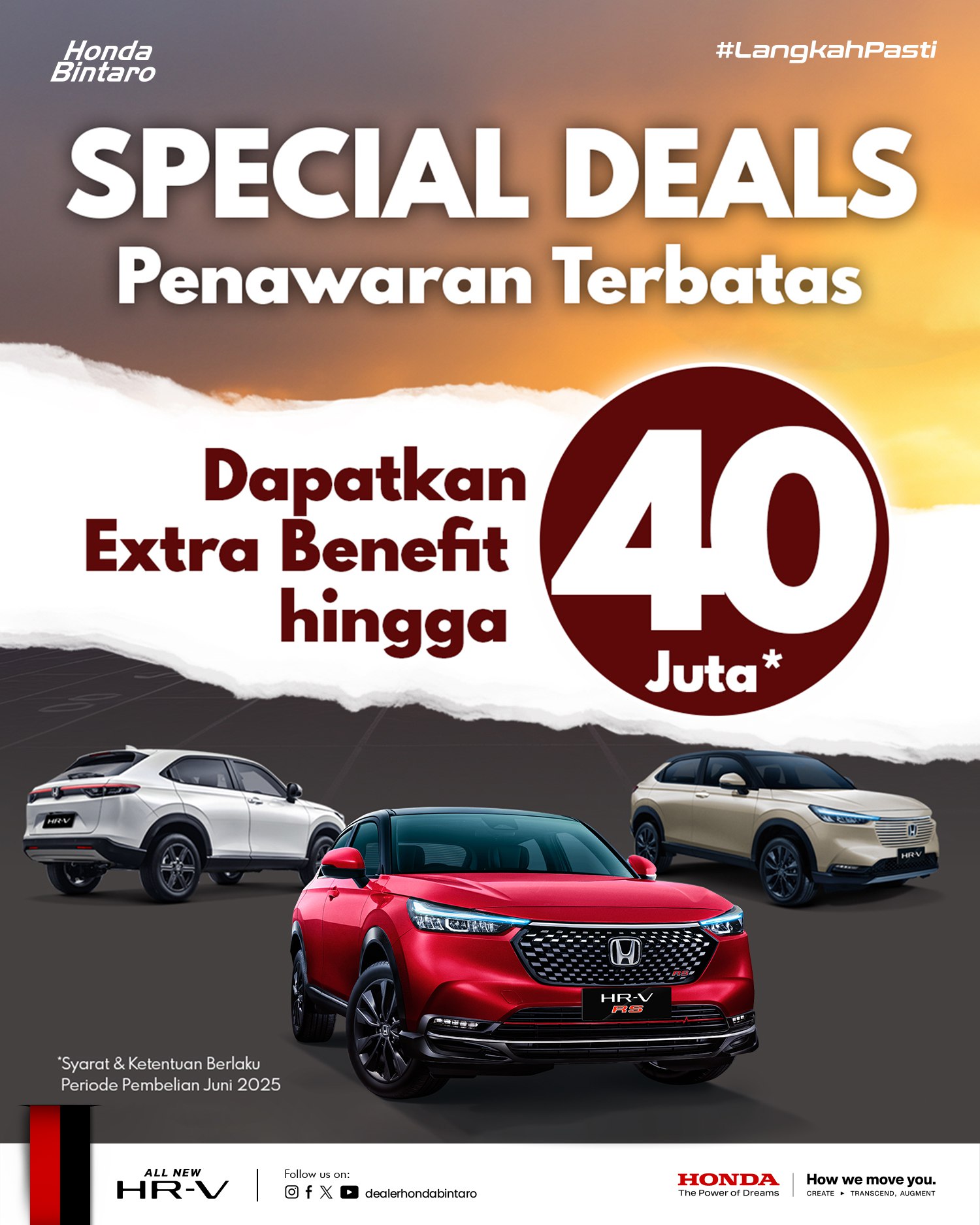 Honda HR-V Nikmati Extra Benefit hingga 40 Juta Rupiah