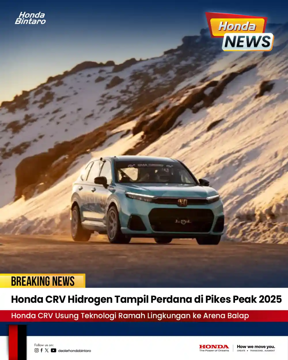 Honda CRV Hidrogen Tampil Perdana di Pikes Peak 2025 Honda CRV Hidrogen Tampil Perdana di Pikes Peak 2025
