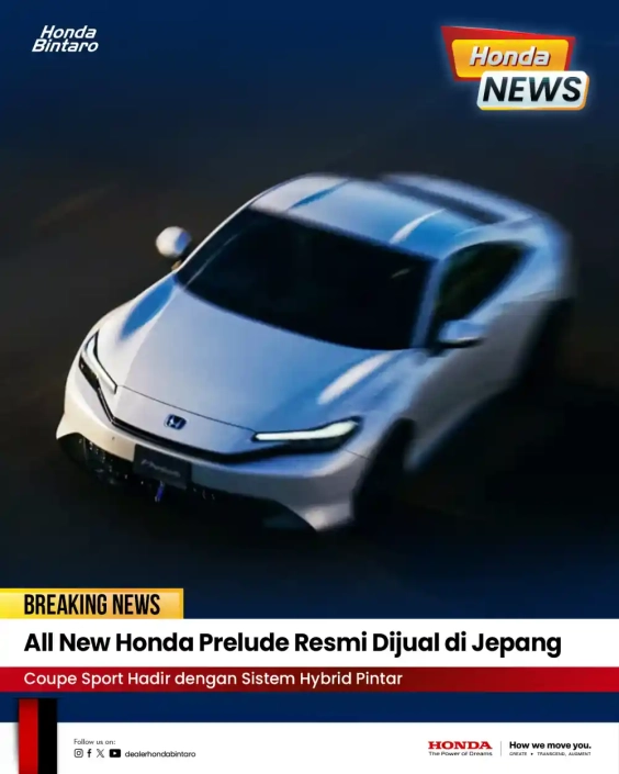 All New Honda Prelude Resmi Dijual di Jepang All New Honda Prelude Resmi Dijual di Jepang