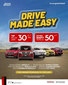 Promo Honda September: Drive Made Easy