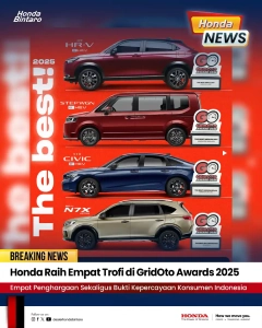 Honda Raih Empat Trofi di GridOto Awards 2025