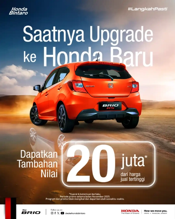 Upgrade Mobilmu di November Dapat Tambahan Hingga 20 Juta