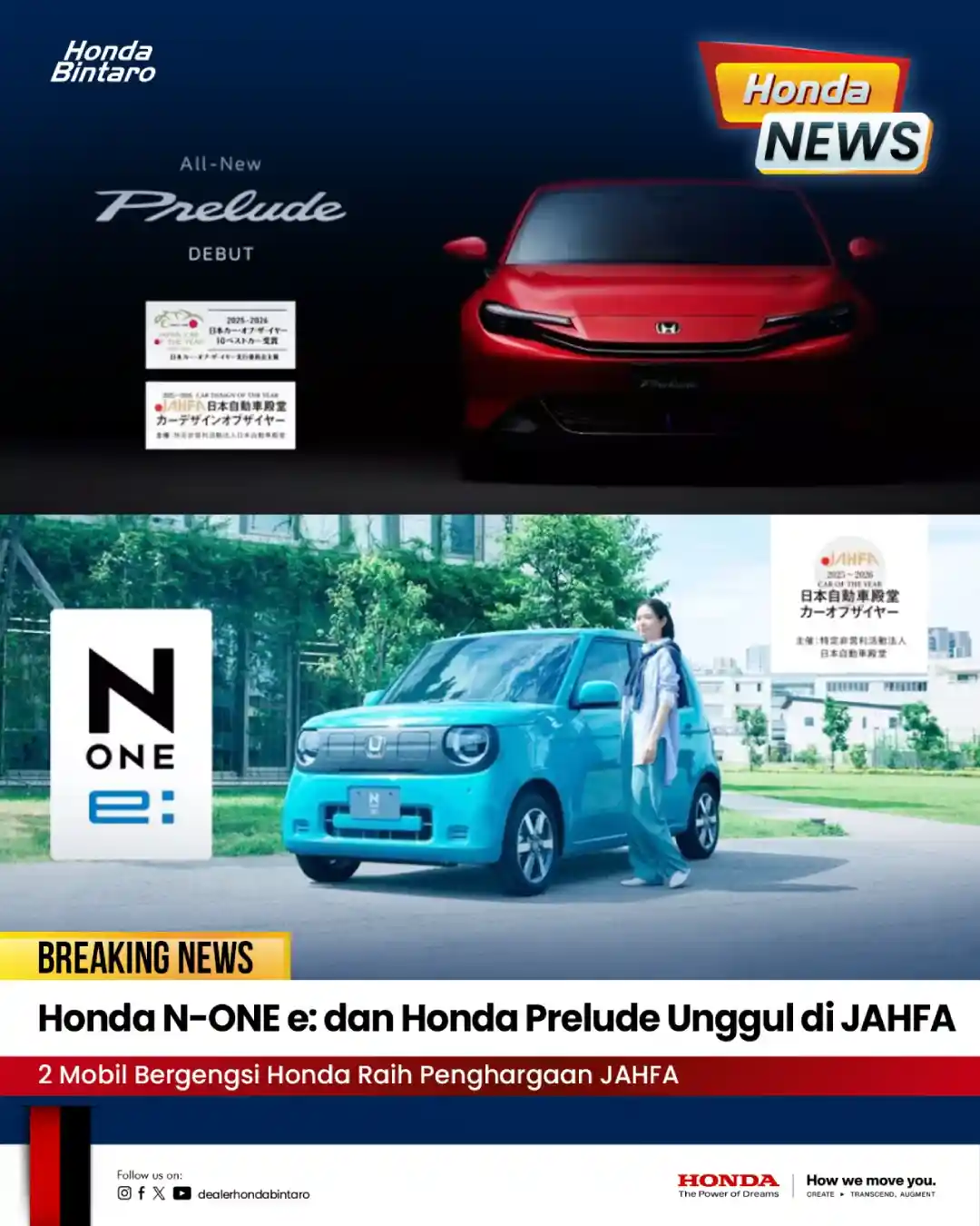 Honda N-ONE e: dan Honda Prelude Unggul di JAHFA