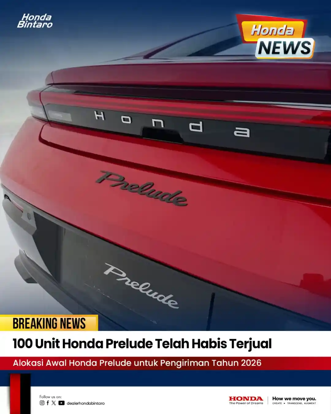100 Unit Honda Prelude Telah Habis Terjual