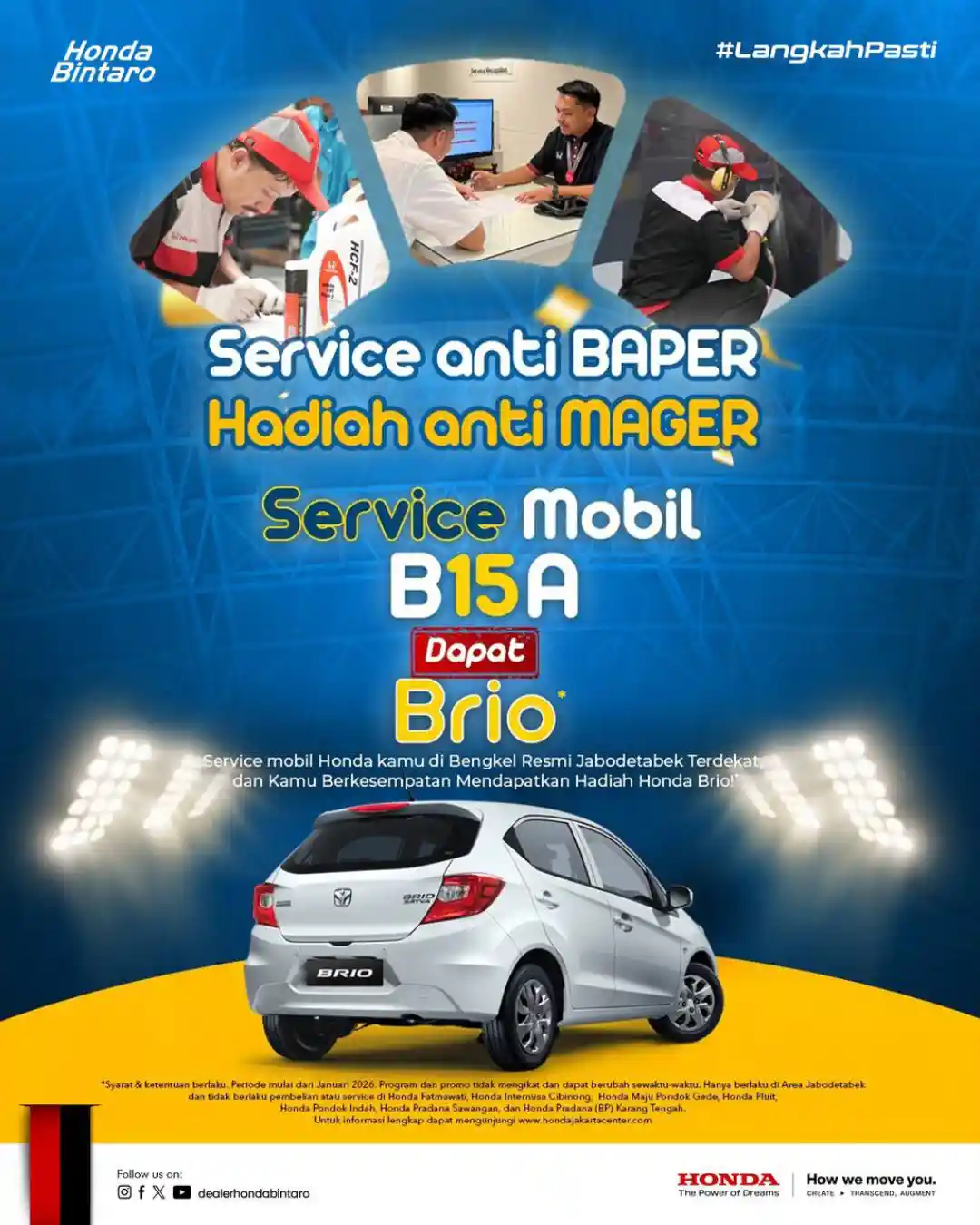 Service Anti Baper - Service Mobil Honda Bisa Dapat Brio!