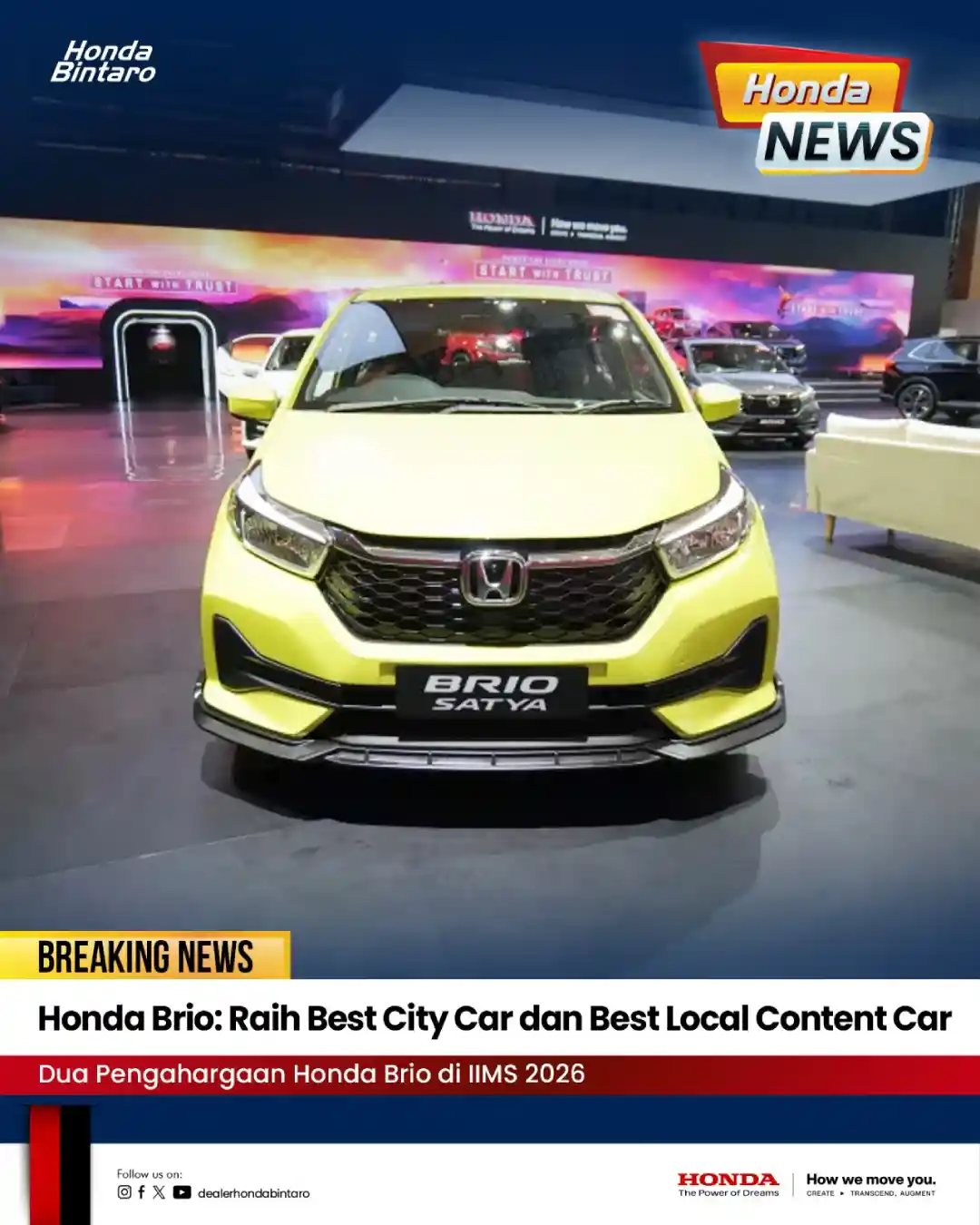 Honda Brio Raih Best City Car dan Best Local Content Car