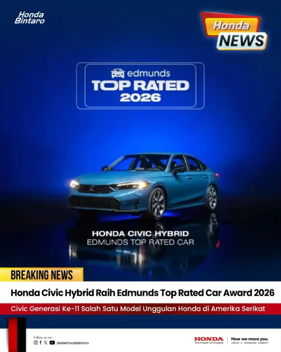 Honda Civic Hybrid Raih Edmunds Top Rated Car Award 2026 Honda Civic Hybrid Raih Edmunds Top Rated Car Award 2026