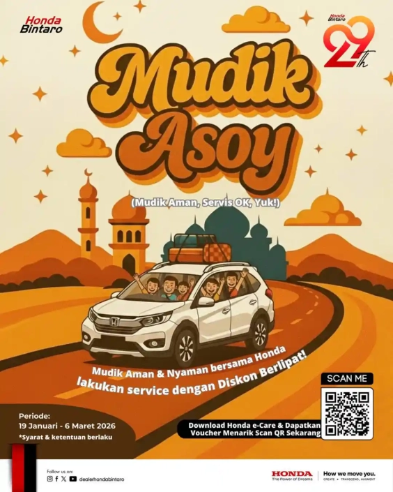 Promo Mudik Asoy - Service Mobilmu Sebelum Mudik 2026