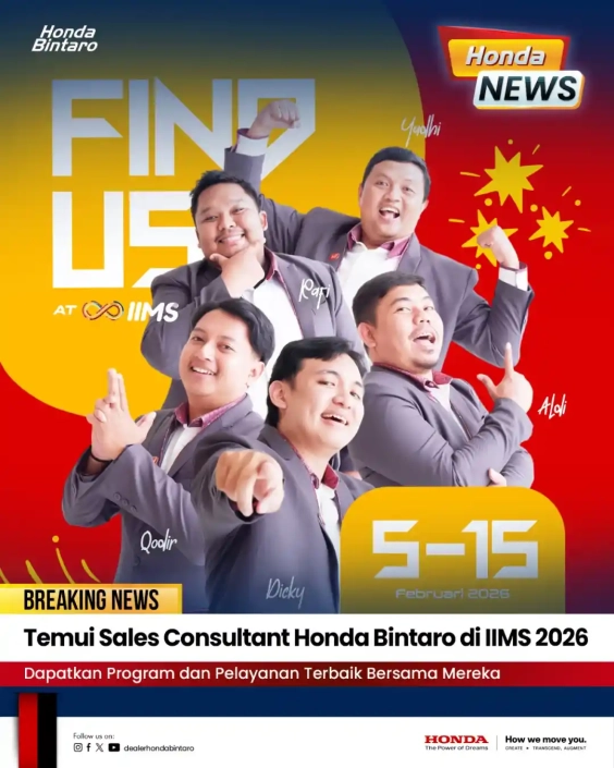 Temui Sales Consultant Honda Bintaro di IIMS 2026