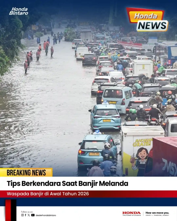 Tips Berkendara Saat Banjir Melanda