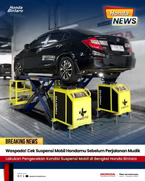 Waspada! Cek Suspensi Mobil Hondamu Sebelum Perjalanan Mudik Waspada! Cek Suspensi Mobil Hondamu Sebelum Perjalanan Mudik