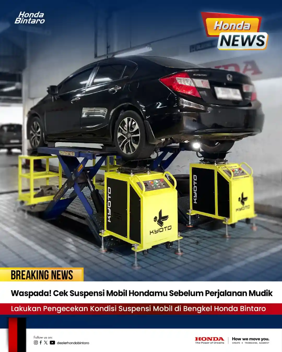 Waspada! Cek Suspensi Mobil Hondamu Sebelum Perjalanan Mudik