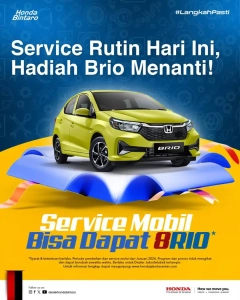 Promo Service Terbaru – Service Rutin Hari Ini Hadiah Brio Menanti!
