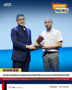 Honda Dinobatkan sebagai Merek Mobil Pilihan Konsumen di WOW Brand 2026