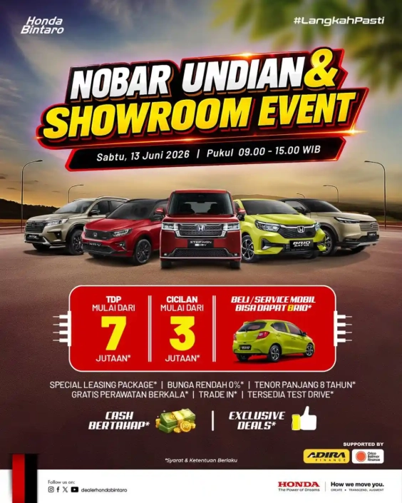 Nobar Undian Periode Mei dan Showroom Event Spesial Honda Bintaro