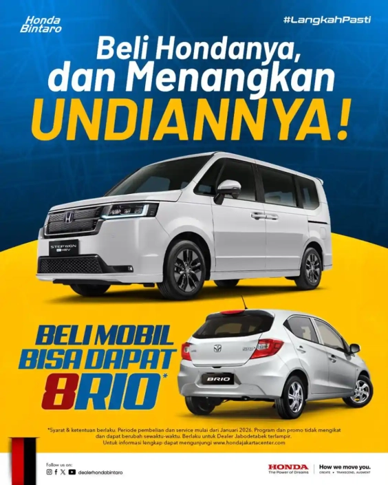 Promo Honda Juni 2026: Beli Hondanya dan Menangkan Undiannya