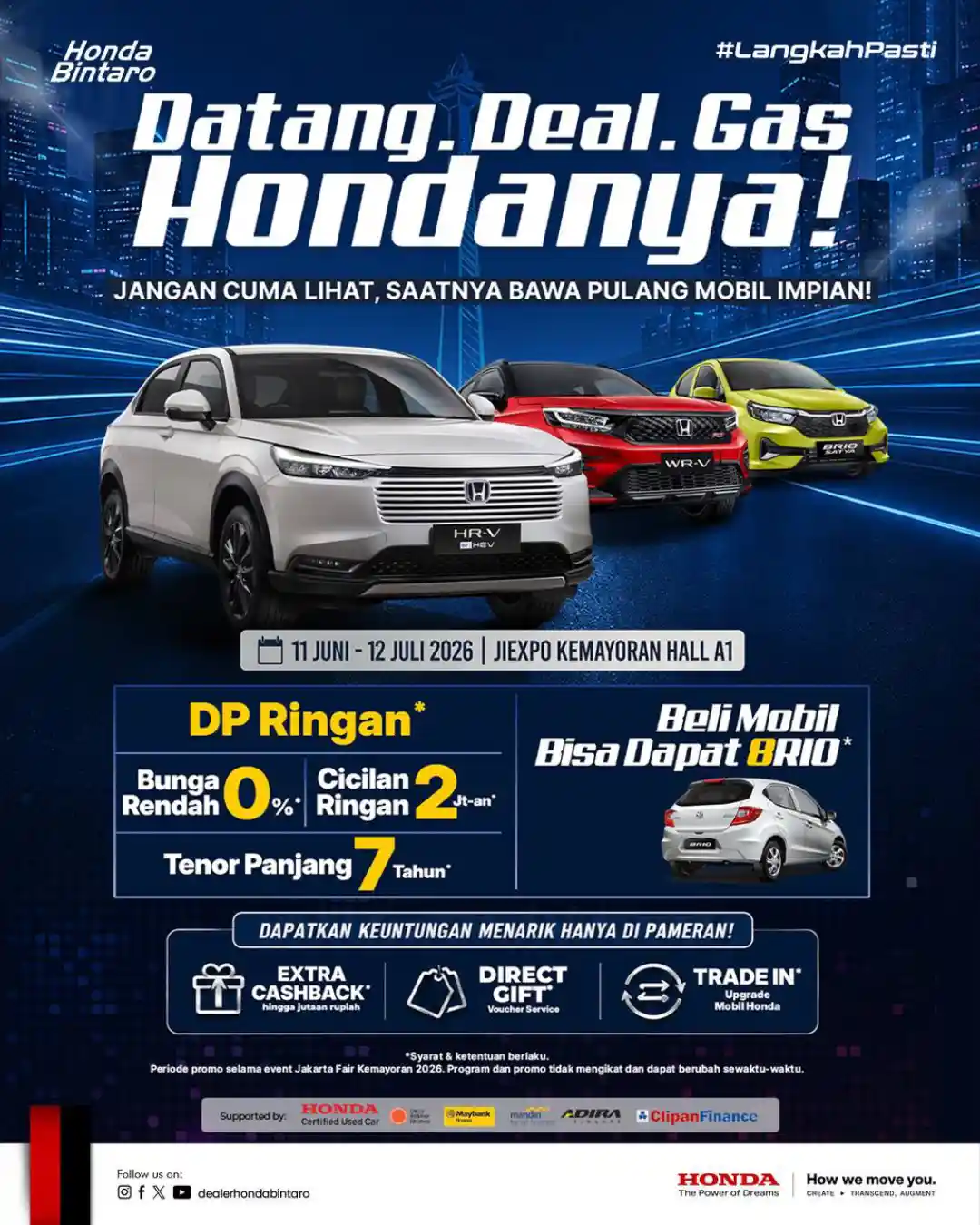 Raih Penawaran Spesial Honda di Jakarta Fair Kemayoran 2026