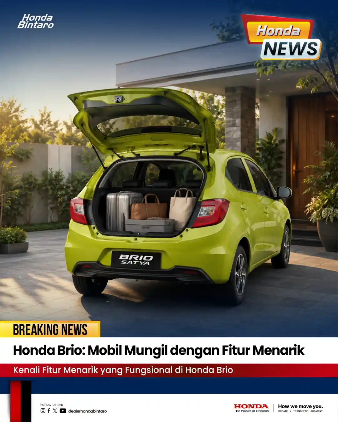 Honda Brio Mobil Mungil dengan Fitur Menarik