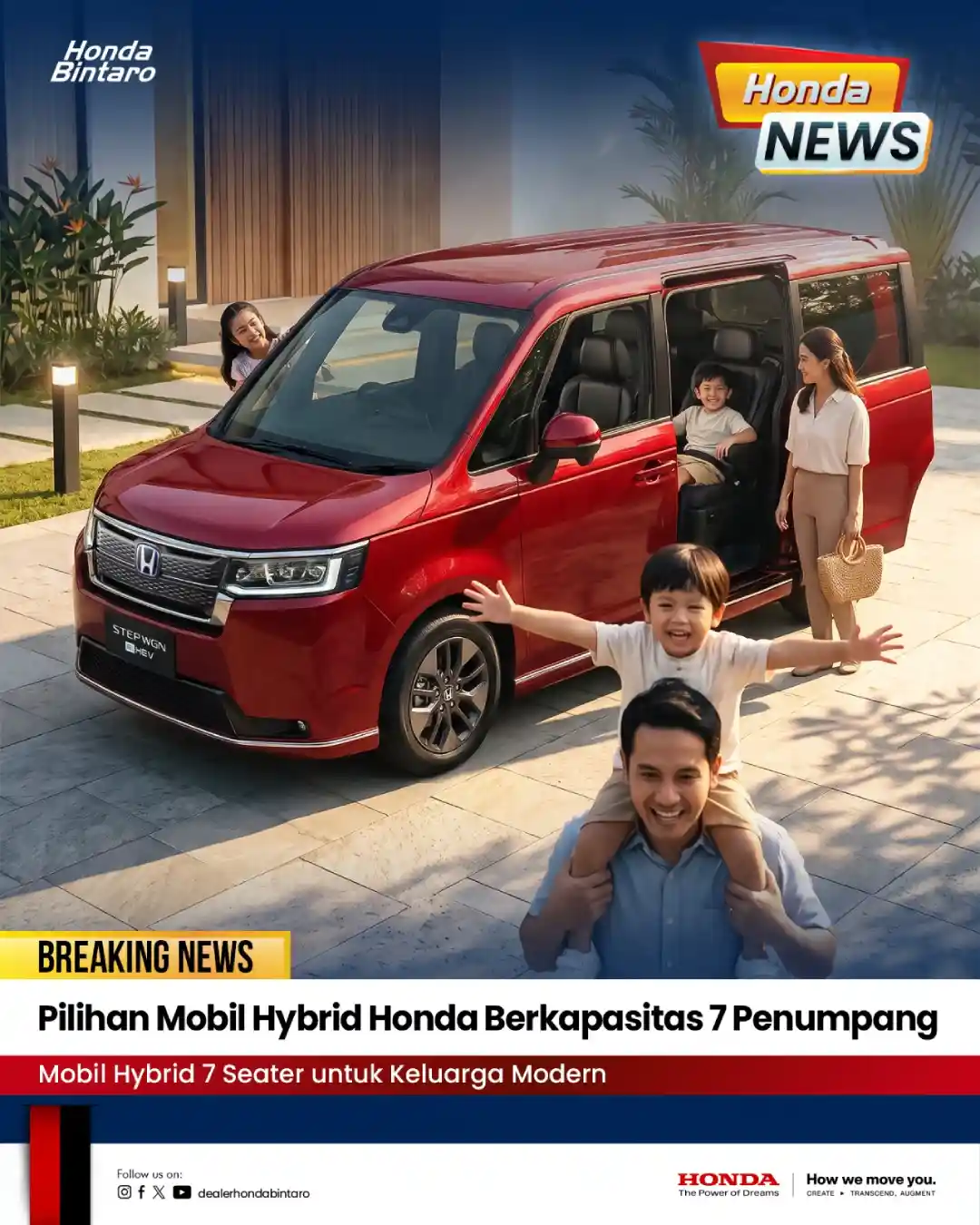 Pilihan Mobil Hybrid Honda Berkapasitas 7 Penumpang